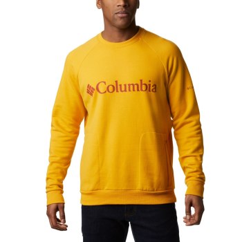 Columbia Lodge Crew, Sudaderas Dorados Claro Rojos Para Hombre | 920765-ILH